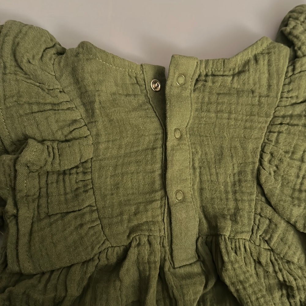 GAUZE RUFFLE SHOULDER DRESS - Picture 5 of 6